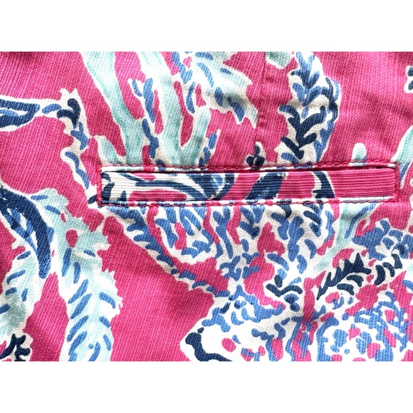 Lilly Pulitzer Preppy Coastal Addie Pocket Shorts Pink Samba Print SIZE 4 - Picture 6 of 9